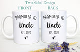Promoted to Auntie and Uncle Individual OR Mug Set, New Aunt, New Uncle Gift, Aunt Uncle Mug, Baby Announcement, Pregnancy Reveal, New Baby