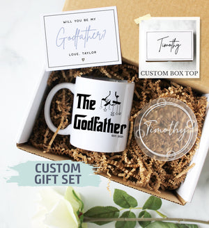 Personalized Godfather Gift Box | New Godfather Gift, Baptism Gift, Godfather Proposal, Will You Be My Godfather, Godparent Gift, Godfather