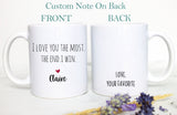 I Love You The Most The End I Win Mug, Boyfriend Gift, Christmas Gift,Anniversary Gift, Valentine&#39;s Day Gift, Personalized Funny, Husband