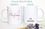 Personalized Name Initial on Mug, Custom Name Coffee Mug, Bridesmaid Gift, Initial Mug, Gift for Friend, Friend Birthday, Gift for Her