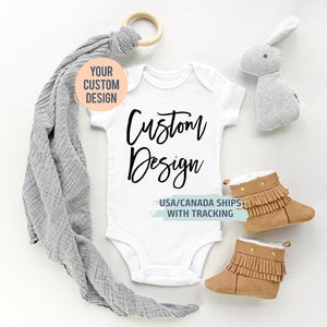 Your Custom Design Bodysuit | Baby Announcement Bodysuit, Newborn Coming Home,Baby Custom Name Outfit, Personalized Baby Bodysuit