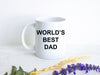 World's Best Dad Mug,Dad Christmas Gift, Gift for Him, Dad Birthday Gift, Father's Day Gift Custom Personalized Husband Gift, New Dad Gift