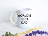 World's Best Dad Mug,Dad Christmas Gift, Gift for Him, Dad Birthday Gift, Father's Day Gift Custom Personalized Husband Gift, New Dad Gift