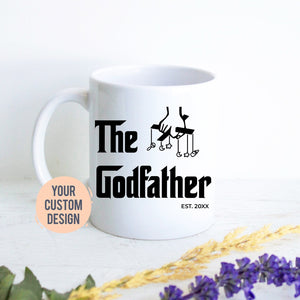Godfather Mug | Godfather To Be Gift, New Godfather Gift,Baby Announcement Proposal, Godparents Gift, Will You be My Godfather, Baptism Gift
