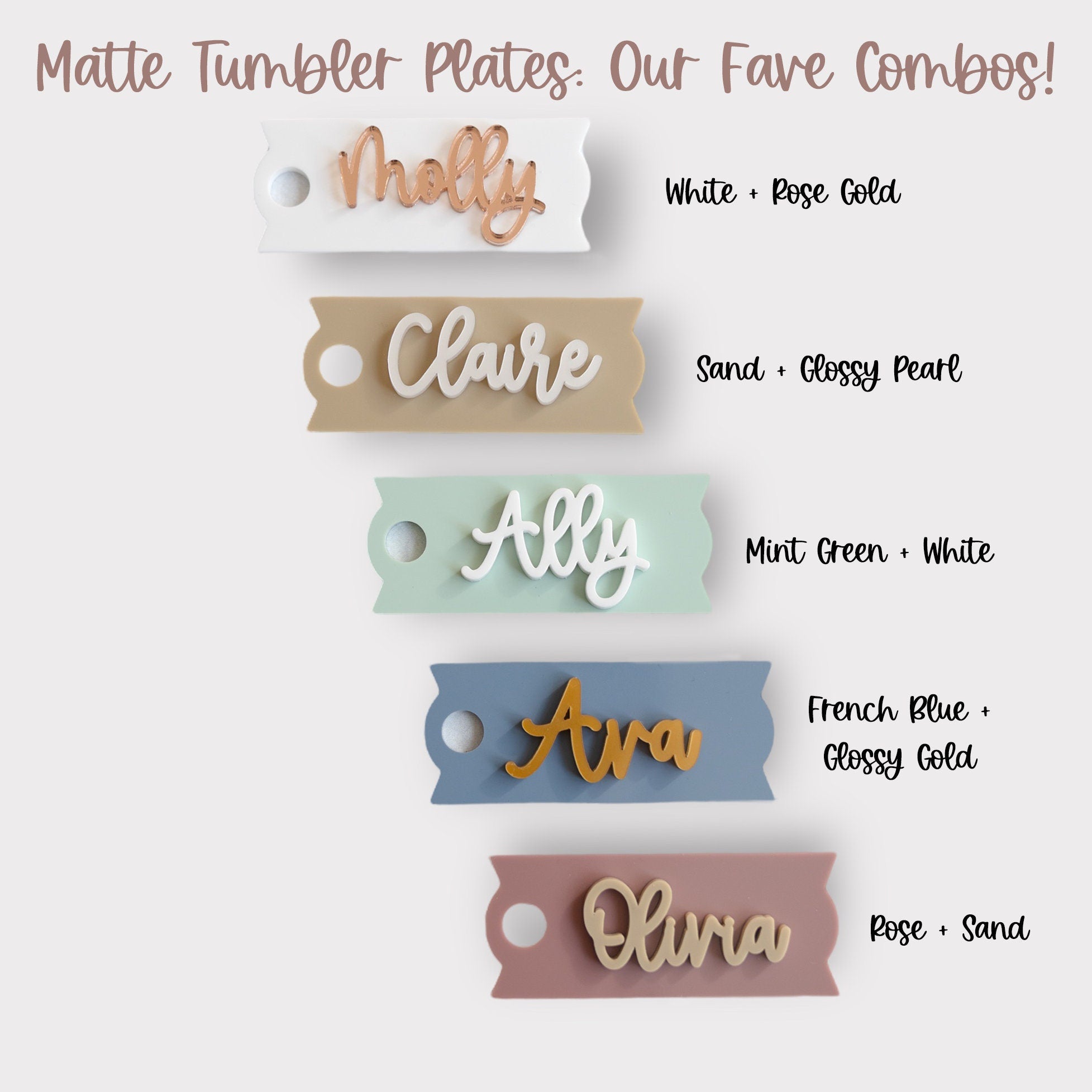 Personalized Tumbler Name Plate Quencher H2.0 | Custom Tumbler Name Tag 20oz, 30oz, 40oz, Name Tag for Tumbler Lid, Tumbler Cup Accessories