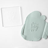 It's a Boy Acrylic Fondant Embosser With Cutter | Baby Shower Cookie Stamp, Baby Shower Fondant Embosser, Baby Shower Cookie Cutter,Baby Boy